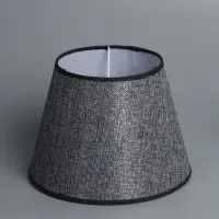 Абажур BayerLux &laquo;Кантри. Рогожка&raquo;, E27 или E14, чёрно-белый меланж, 25&times;25&times;18 см
