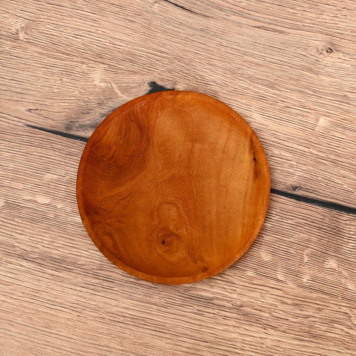 Тарелка, 16×16×2 см, тиковое дерево