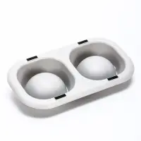 Миска для животных &laquo;Дубль Мини&raquo;, 200 мл, покрытие софт-тач, цвет смоки