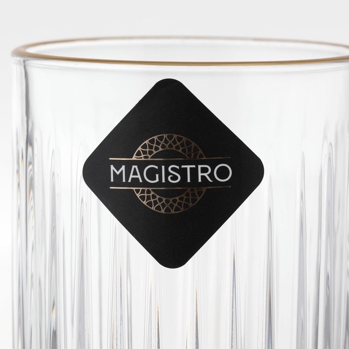 Стакан Magistro «Элизиум», 450 мл, 7,5×14,5 см, стекло, прозрачный