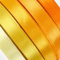 Атласная лента, набор 5 шт., 10 мм, 23&plusmn;1 м, жёлтый, оранжевый