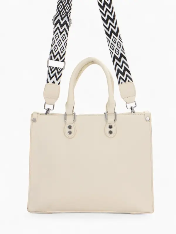 Сумка женская тоут на молнии, 31&times;10.5&times;25 см, белый