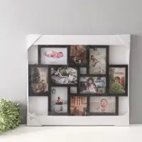 Фоторамка - коллаж на 10 фото 10&times;15 см &laquo;Пассаж&raquo;, чёрная, 55&times;48.5 см