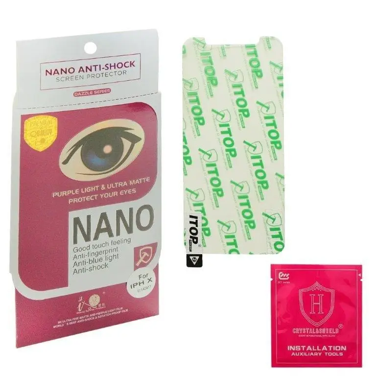 Защитная пленка IPh XS/X Purple Nano Anti-Shock Защитная пленка IPh XS/X Purple Nano Anti-Shock