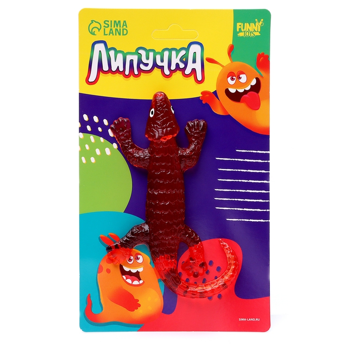 Липучка  Липучка "Ящерка", цвета МИКС , на блистере