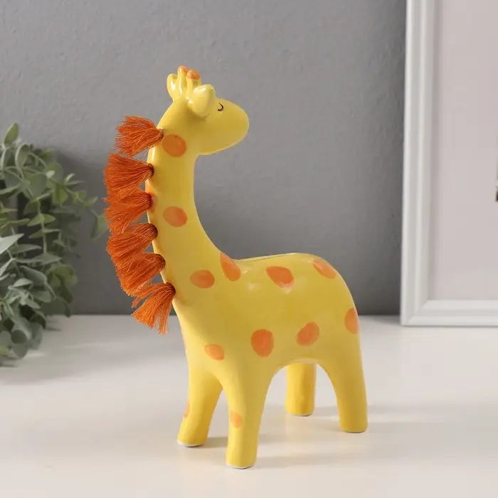 Копилка для денег &laquo;Жирафик с пушистой гривой&raquo;, керамика, 5.7&times;13.8&times;20.5 см