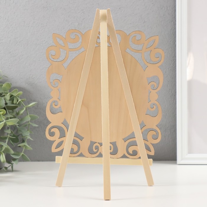 Сувенир дерево Сувенир дерево "Меловая доска на мольберте - Овал круглый" 1,8х20х28 см