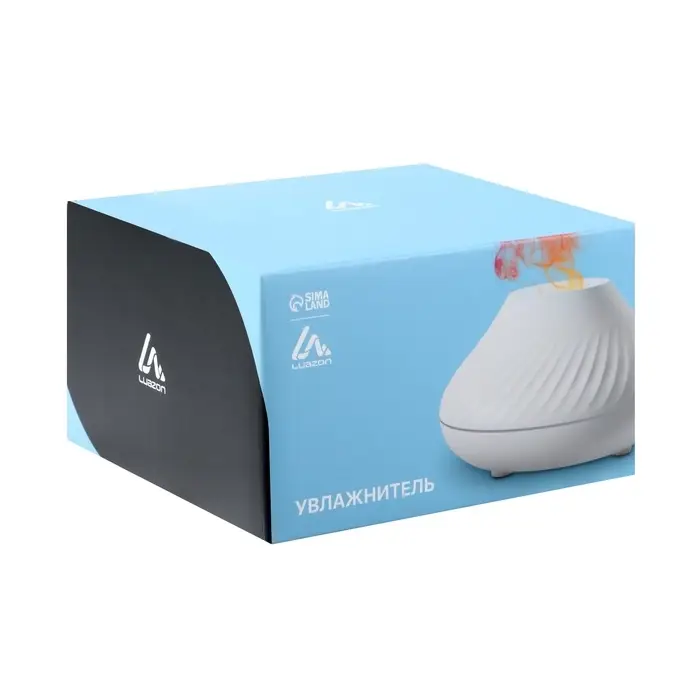 Увлажнитель воздуха Luazon HM-10, эффект пламени, 130 мл, 4.5 Вт, USB, чёрный