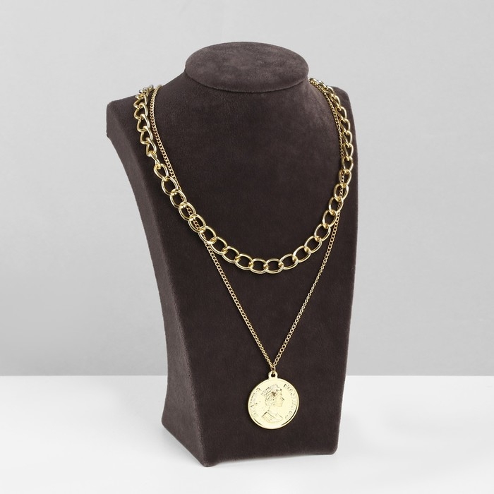 Бюст для украшений Queen fair, 12×6×19 см, h=19 см, флок, цвет серый графит Бюст для украшений Queen fair, 12×6×19 см, h=19 см, флок, цвет серый графит