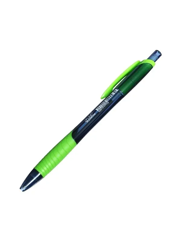 Ручка шариковая Berlingo. Riteline, автоматическая, синий стержень, узел 0.7 мм, резиновый упор, МИКС