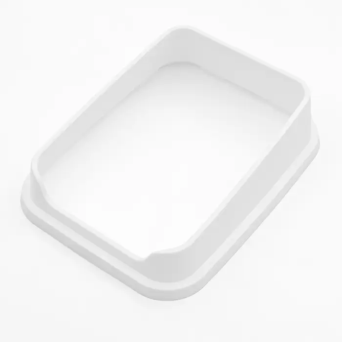 Туалет для кошек &laquo;Сима Люкс&raquo;, 30&times;39&times;19 см, с бортом, пластик, серый, тёмно-серый