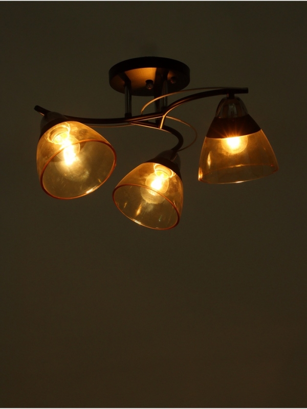 Люстра Люстра "Ирида" 3хЕ27 40Вт черно-хромовый 44х44х24 см