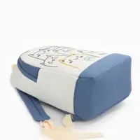 Рюкзак школьный на молнии, с карманами, с рисунком, размер 30&times;14&times;43 см, синий