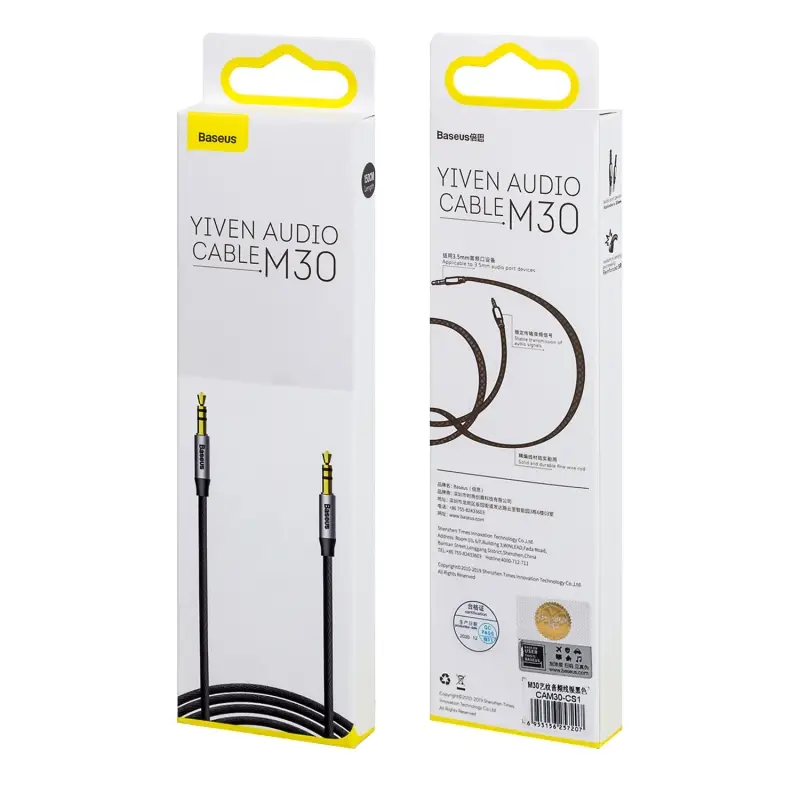 * Кабель AUX 1.5м M30 Baseus CAM30-CS1 * Кабель AUX 1.5м M30 Baseus CAM30-CS1