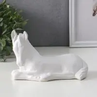 Фигура «Лошадь», 12.5×20×10 см, натуральный, гипс