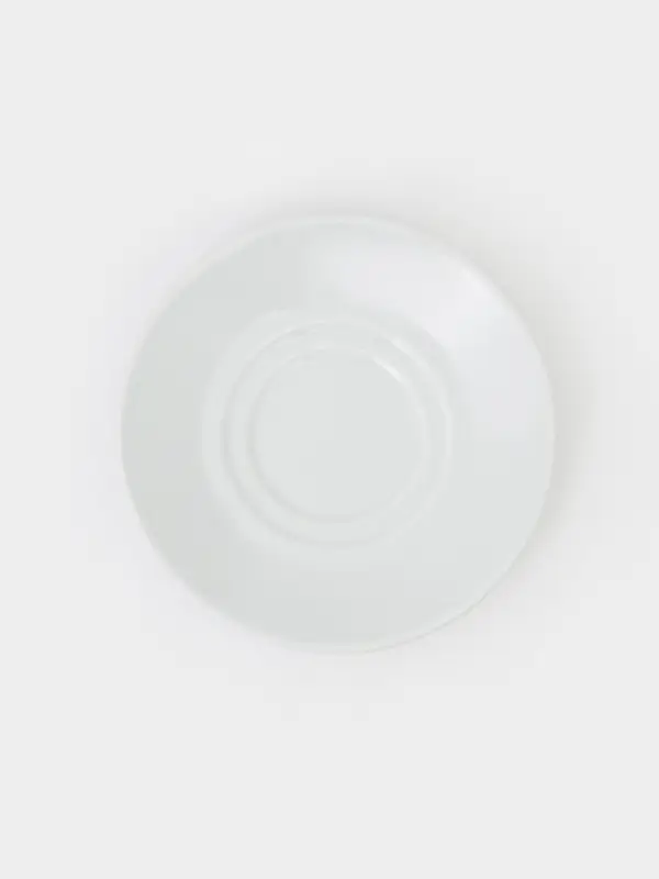 Чайная пара &laquo;Бельё&raquo;, 2 предмета: чашка 280 мл, блюдце, фарфор, белая