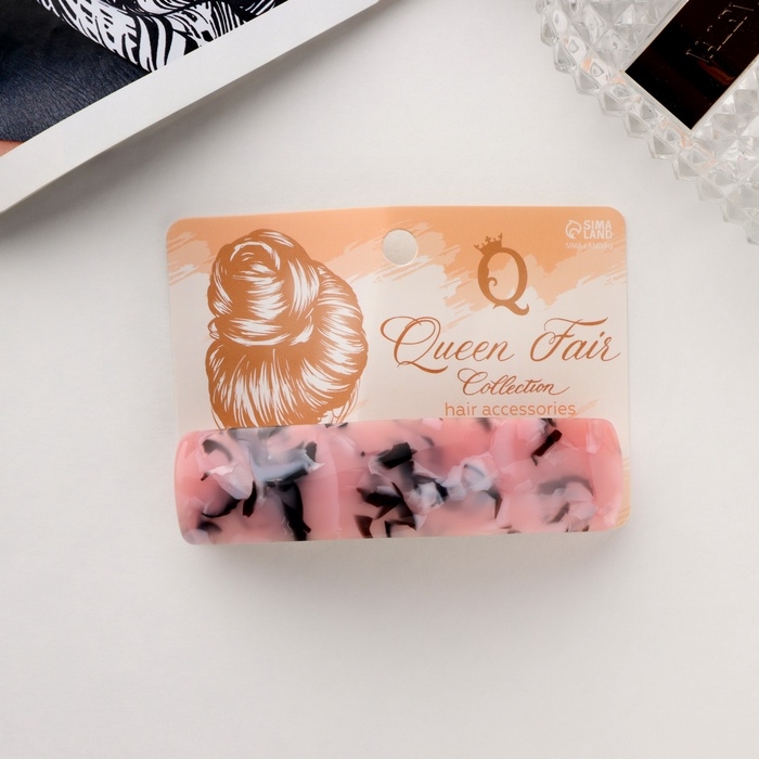 Заколка-автомат для волос Заколка-автомат для волос "Сильва" мраморный принт, 9 см, микс