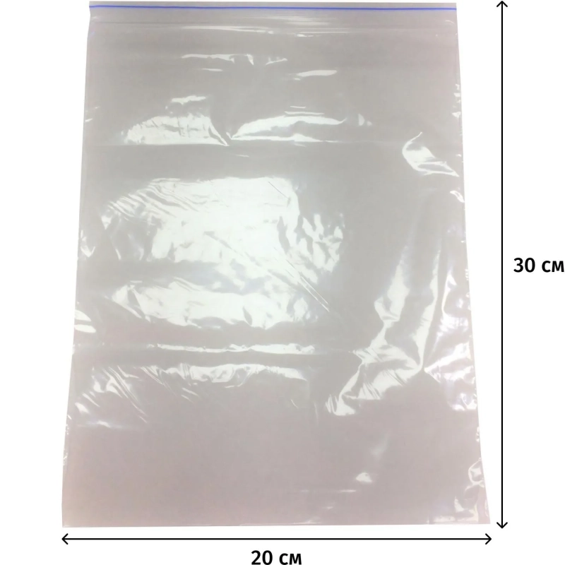Пакет с замком (Zip Lock) 20х30 см 60 мкм 100 шт/уп