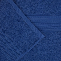 Набор полотенец махровых Luscan/бордюр 400г/м2, 70х140 тем-син, 5 шт/уп