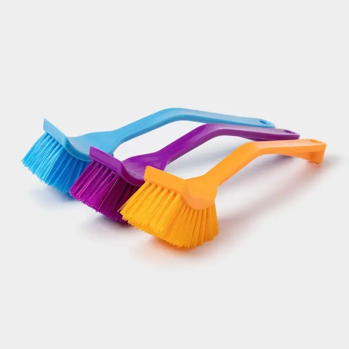 Щётка для посуды с изогнутой ручкой Доляна, 3×4×20 см, МИКС Щётка для посуды с изогнутой ручкой Доляна, 3×4×20 см, МИКС