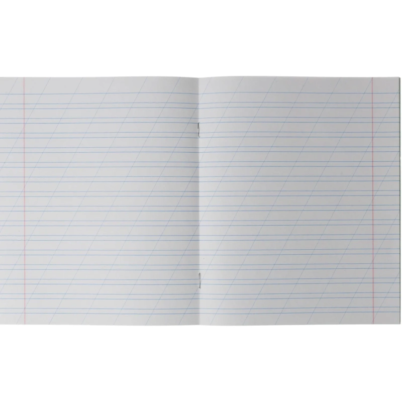 Тетрадь школьная А5 12л ГОЗНАК косая линейка 60г/м2 бел>96% зеленая уп20шт