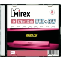 Носители информации DVD+RW, 4x, Mirex, Slim/1, UL130022A4S