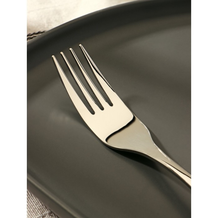 Вилка столовая из нержавеющей стали «Марио», h=20,5 см, цвет серебряный Вилка столовая из нержавеющей стали «Марио», h=20,5 см, цвет серебряный