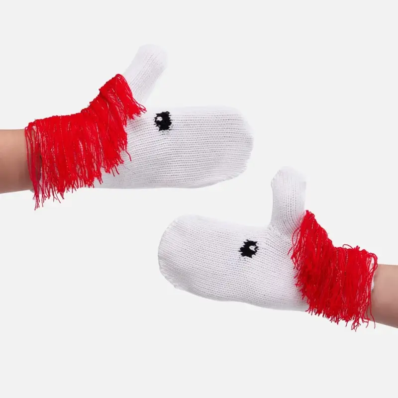 Варежки «Игогошки», с красной гривой Варежки «Игогошки», с красной гривой