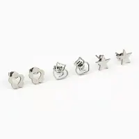 Серьги гвоздики &laquo;Для самой особенной&raquo;, 3 пары