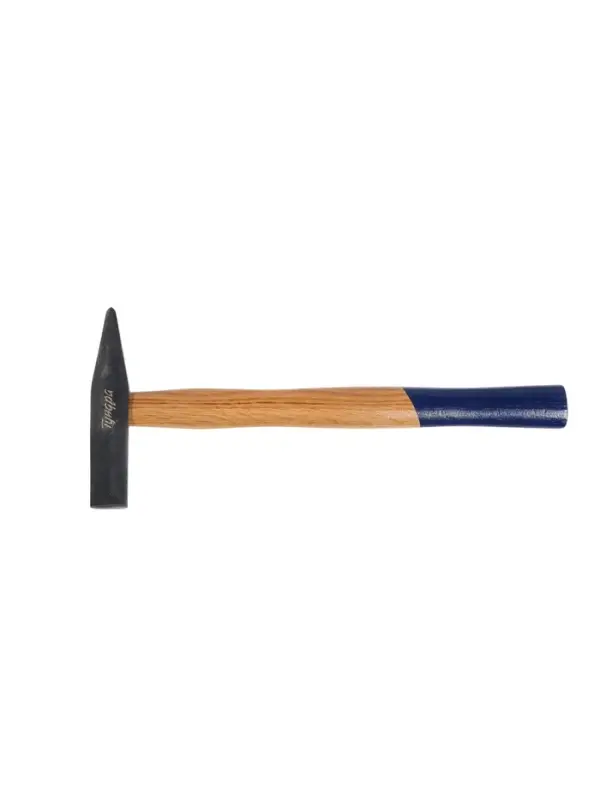 Молоток сварщика ТУНДРА, двухсторонний плоский боек, деревянная рукоятка из бука, 300 г