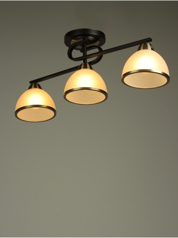 Люстра Люстра "Рендо" 3хЕ27 40Вт черно-бронзовый 61х15х23 см