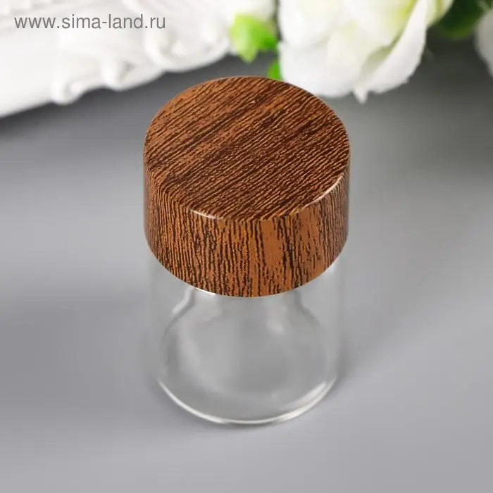 Декор для творчества стекло «Баночка с крышкой» 4×2.8×2.8 см