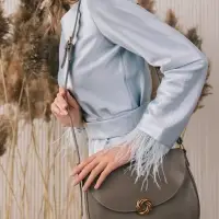 Сумка женская мессенджер TEXTURA на магните, с косметичкой, 28&times;4&times;20 см, серая