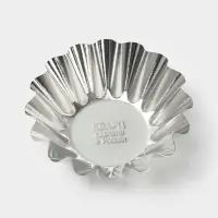 Форма для выпечки кекса, d=9.5 см, h=3.5 см, жесть, серебристая