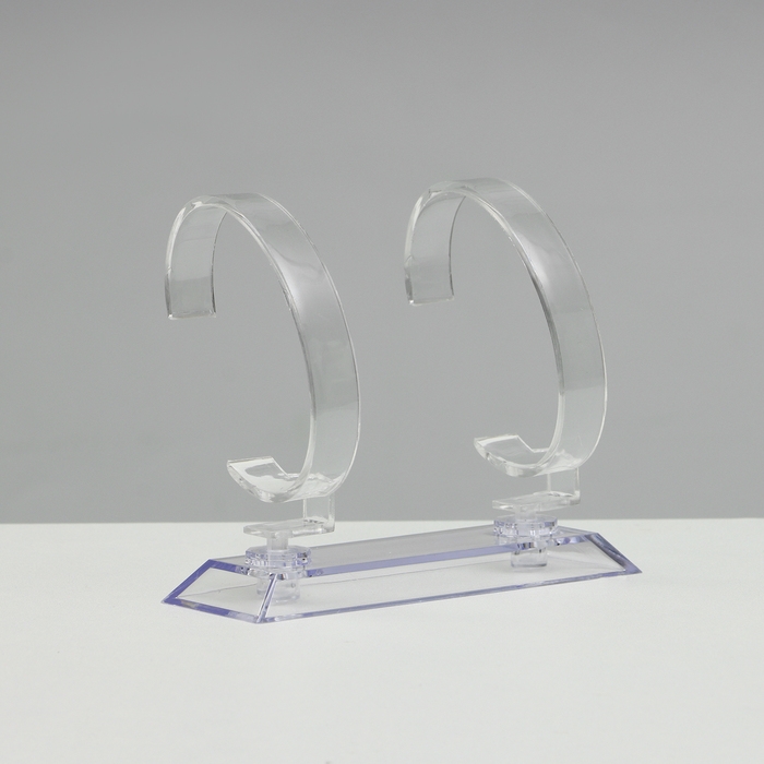 Подставка под часы, двойная, цвет прозрачный, 11,5×6,5×9,5 см Подставка под часы, двойная, цвет прозрачный, 11,5×6,5×9,5 см