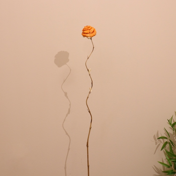 Сухоцвет на бамбуковом стебле 150 см оранжевый Сухоцвет на бамбуковом стебле 150 см оранжевый