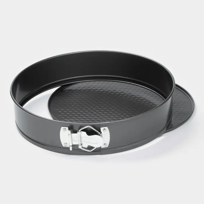 Набор форм для выпечки Доляна &laquo;Элин. Круг&raquo;, 3 предмета: d=24/26/28 см, съёмное дно, антипригарное покрытие, чёрный