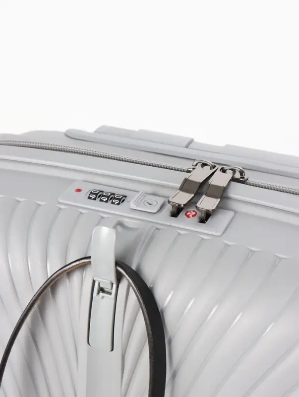 Чемодан на съёмных колёсах, 18", кодовый замок, 33&times;16&times;49 см, серый