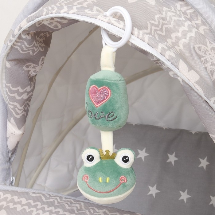 Подвеска - погремушка «Лягушастик», на кроватку, коляску, Крошка Я Подвеска - погремушка «Лягушастик», на кроватку, коляску, Крошка Я