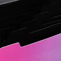 Папка А4 Radiance, 12 отделений, 600 мкм, на кнопке, розовый/голубой градиент