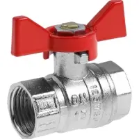 Кран шаровой ZEIN engr, внутренняя резьба 1/2", бабочка, цинк