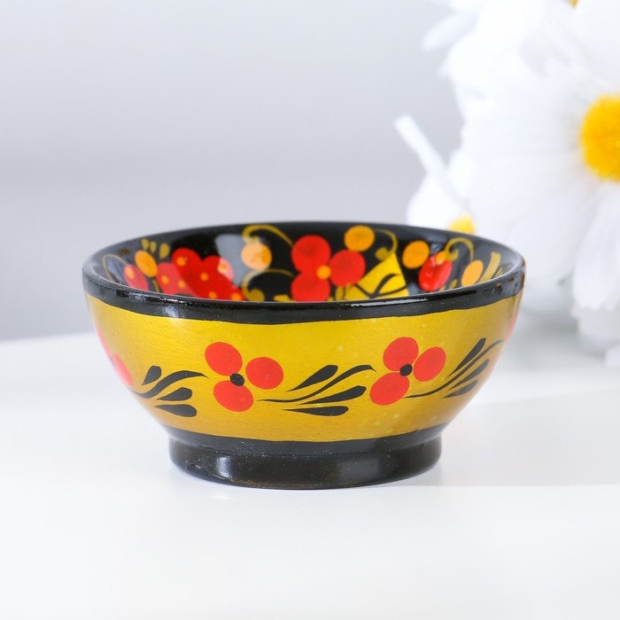 Солонка  Солонка "Каравай", 7х3 см, хохлома