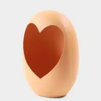 Подсвечник в форме сердца текстурный &laquo;Песок&raquo;, 16.5&times;8.5&times;22 &plusmn; 1 см