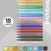 Акриловые маркеры 18 цветов ErichKrause Art Spirit, пулевидный наконечник