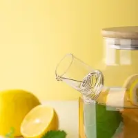 Чайник заварочный тм VETTA Эко, стекло,  бамбуковая крышка,    1800мл