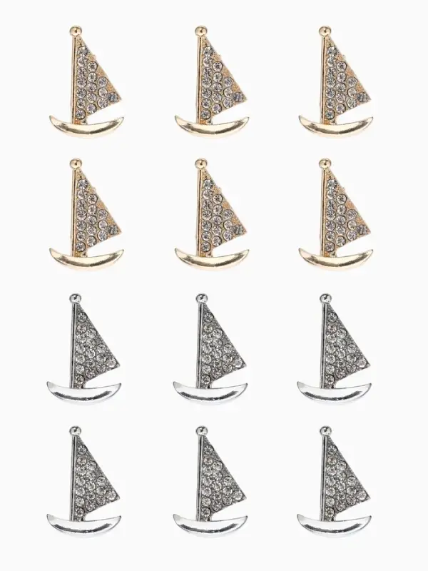 Брошь "Парусник",  (фас 12шт), цвет МИКС