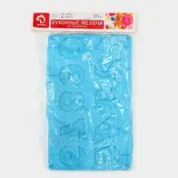 Форма для леденцов Доляна &laquo;Арифметика&raquo;, силикон, 29&times;17 см, 10 ячеек (5&times;4 см), с палочками, МИКС