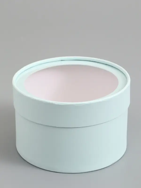 Подарочная коробка лагуна, завальцованная с окном, 16 х 11 см