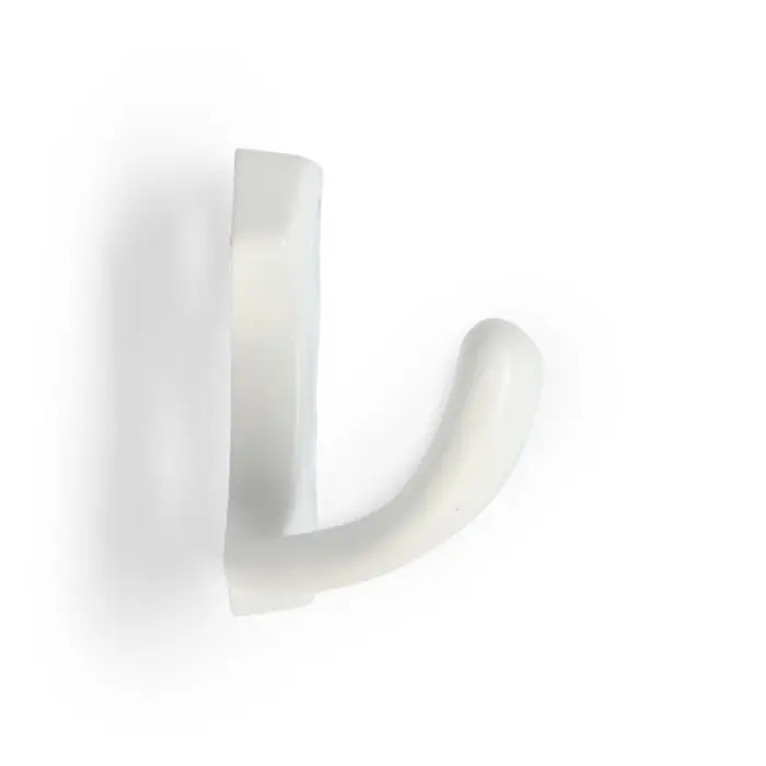 Крючок мебельный ТУНДРА TKD007, двухрожковый, цвет белый Крючок мебельный ТУНДРА TKD007, двухрожковый, цвет белый