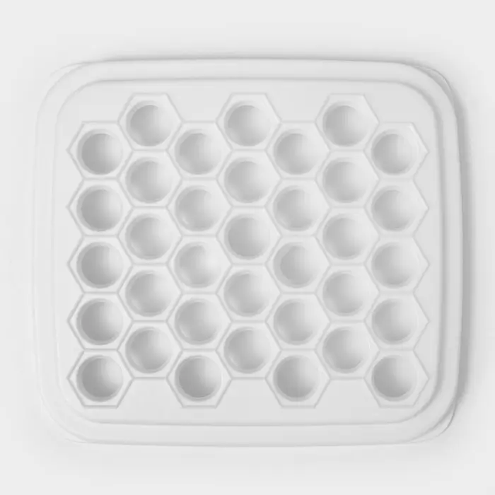 Пельменница IDEA, 35 ячеек, d=2.5 см, 25.5&times;28&times;2.9 см, пластик, белый